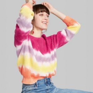 XS Wild Fable Knit Tie Dye Sweater (worn once)